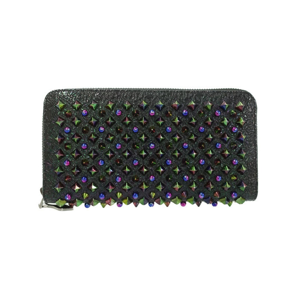 Christian Louboutin Panettone Studded Round Zipper Long Wallet